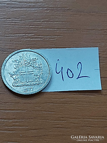 Iceland 1 kroner 1977 alu. #402