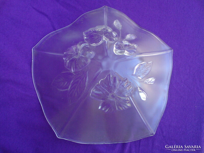 WALTHER GLAS dombor mintás üveg kínáló tál