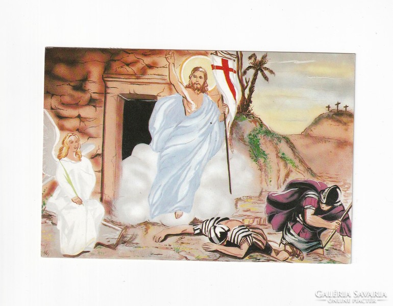 H:138 Vallásos Húsvéti Üdvözlő képeslap
