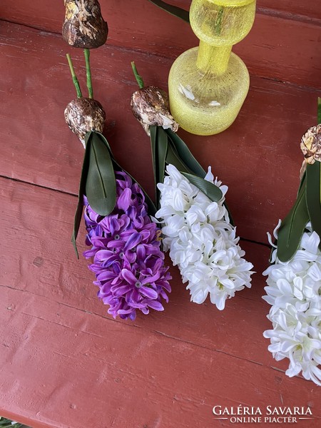 Gyönyörű élethű hagymás  beszúrós jácint virág növény lakásdekoráció