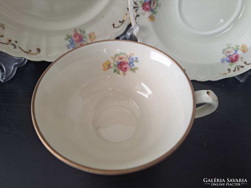 Swedish rörftrand corso porcelain tea cup with cake plate