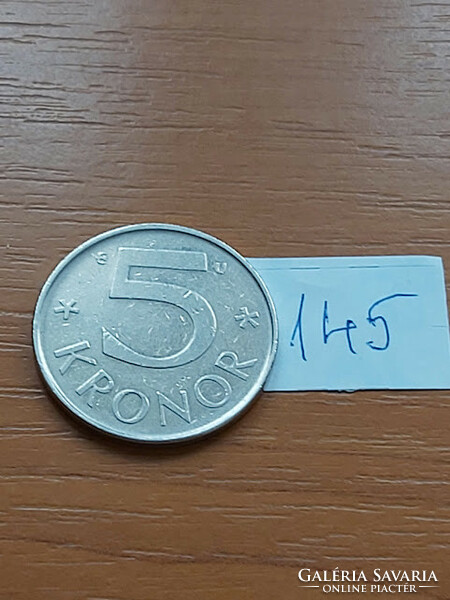 Sweden 5 kroner 1983 xvi. King Gustav Károly, copper-nickel 145.