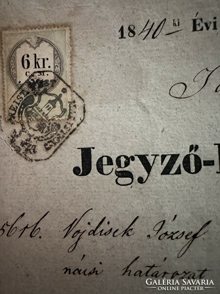 Minutes of the sub-registrar Tódor Neumayer, 1840