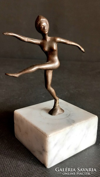 Art-deco bronze nude ballerina on marble base josef lorenz. Negotiable!