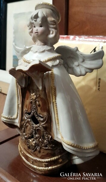 Real feather angel doll with wings 33 cm - art&decoration