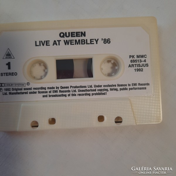 Queen live at Wembley '86 kazetta   ARTISJUS 1992
