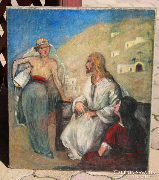 Erzsébet Vaskovits: Christ with the Samaritan woman