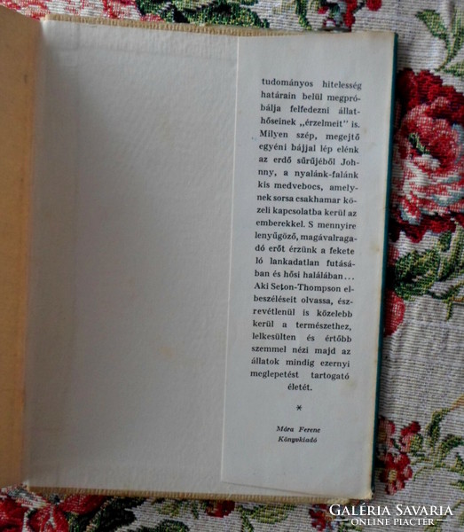 Ernest Seton-Thompson: A fekete ló (elbeszélések; Móra, 1960)