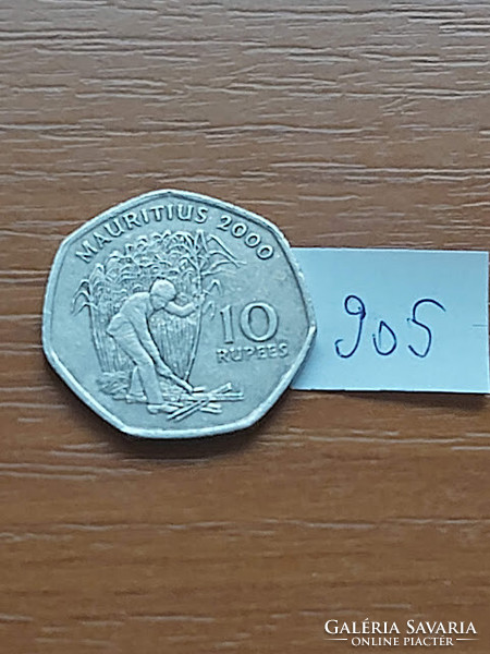 Mauritius 10 Rupees 2000 Copper-Nickel #905