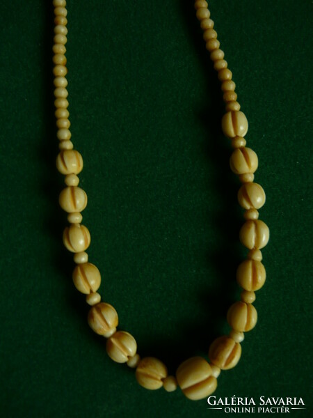 Carved bone necklace