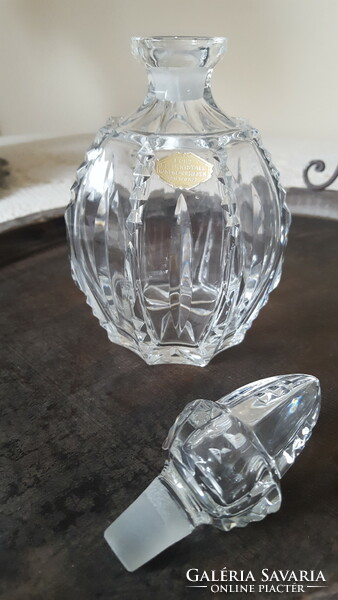 Csodaszép ólomkristály likőrös üveg