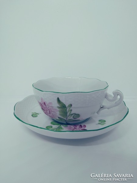 Herendi porcelán, őszirózsa mintás teás csészék - 6 db. Tertia.