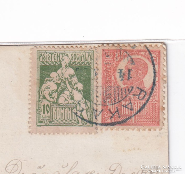 H:157 Húsvéti antik Üdvözlő képeslap "Szép bélyeggel"