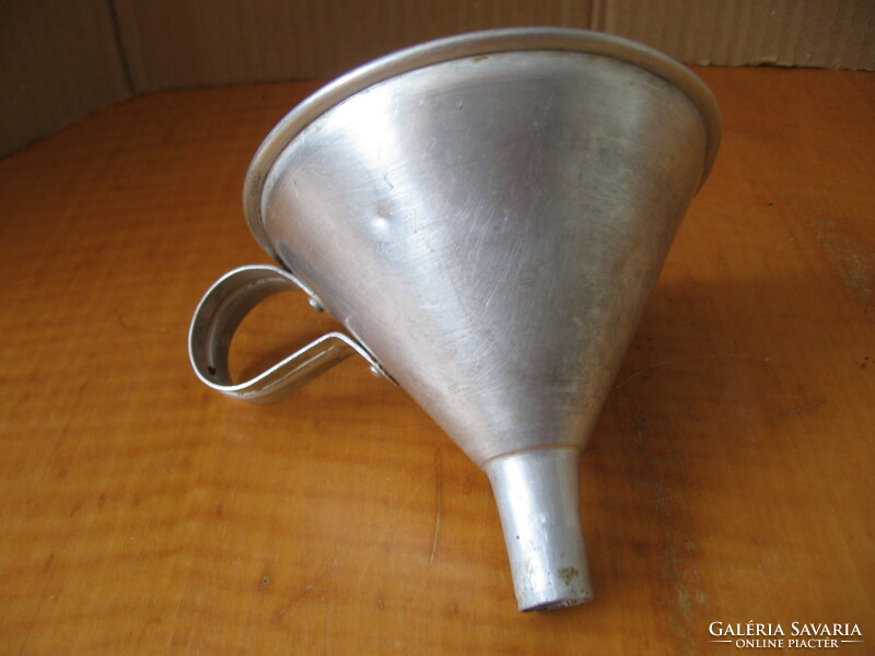 Old aluminum funnel
