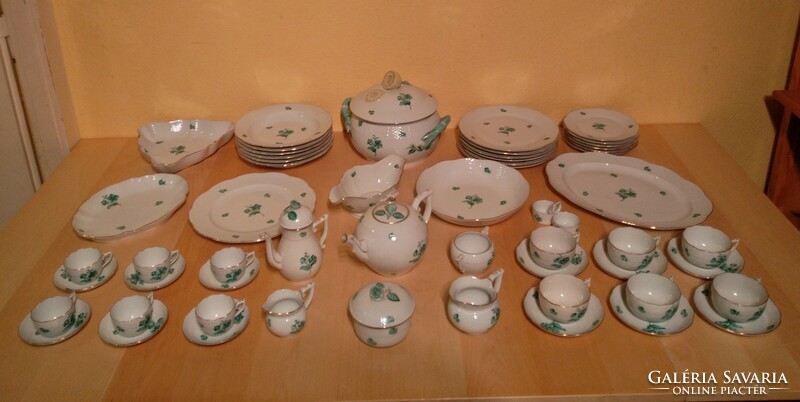 Herend porcelain, Appony pattern, 6 person, 56 pieces, complete, undamaged, in good condition.