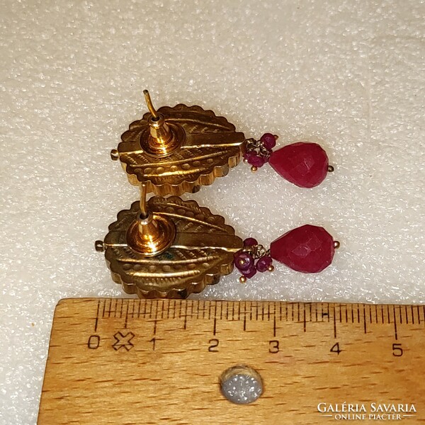 Indian earrings with ruby stones