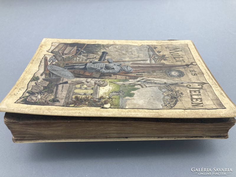 Past and present - drawings and stories, illustrated first edition, publisher's rubber in decorative binding, 1897