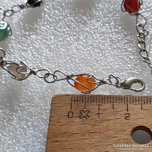 Metal mineral bracelet 17 +7cm