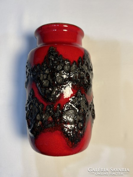 Eladó jelzett Scheurich fat lava váza 15cm