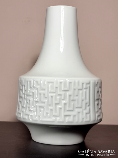 *Vintage bone white vintage vase heinrich h & co selb bavaria. 1960s.