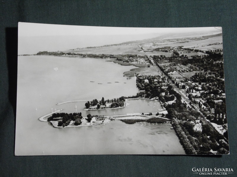 Képeslap, Balatonföldvár, látkép részlet ,móló, kikötő