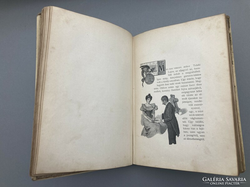 Mult és jelen - Rajzok és elbeszélések, Illusztrált első kiadás, kiadói kaucsuk díszkötésben, 1897