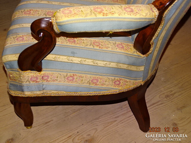 Pair of antique neo-baroque Biedermeier armchairs with arms !!!