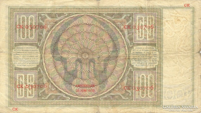 100 gulden 1939 Hollandia