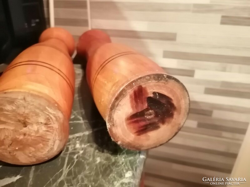 Régi fa váza vagy gyertyatartó párban