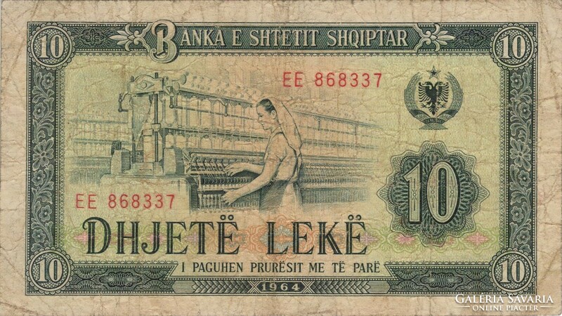 10 Leke lek 1964 Albania less common
