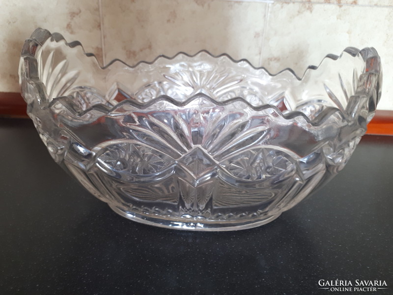 Antique cast glass bowl