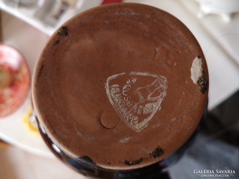 Sárospataki folk ceramic jug 18.5 cm high