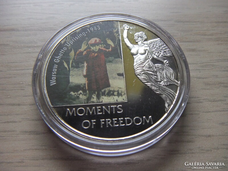 10 Dollar Warsaw Ghetto Uprising 1943 non-ferrous metal commemorative medal in sealed capsule 2006 Liberia