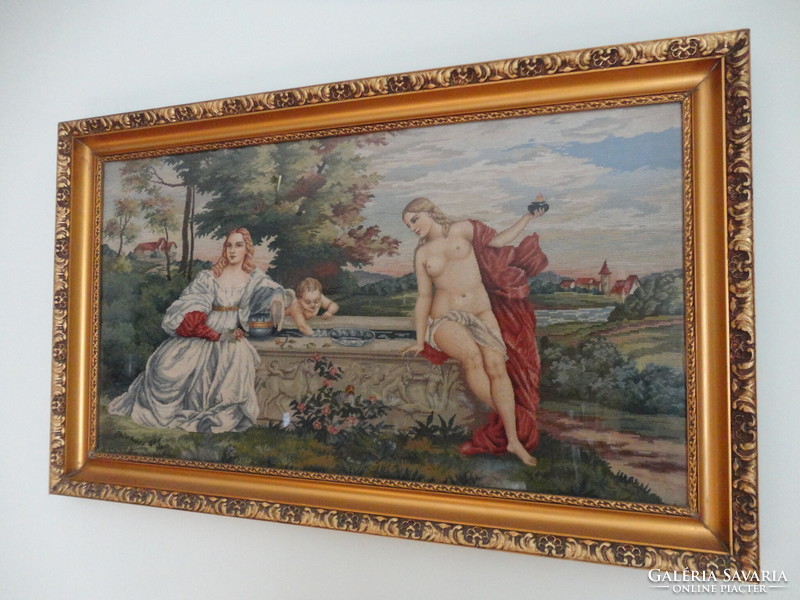 Tiziano: Égi és földi szerelem, gobelin változatban