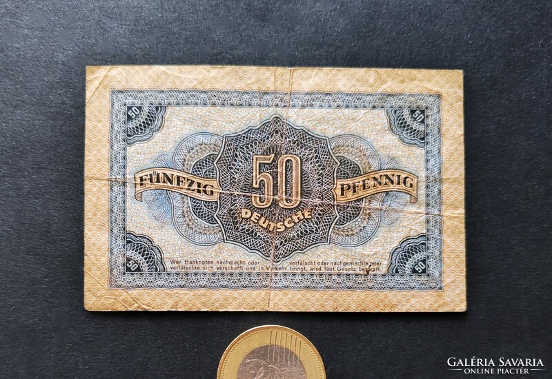 Rare! Germany - ndk 50 pfennig 1948, f+,