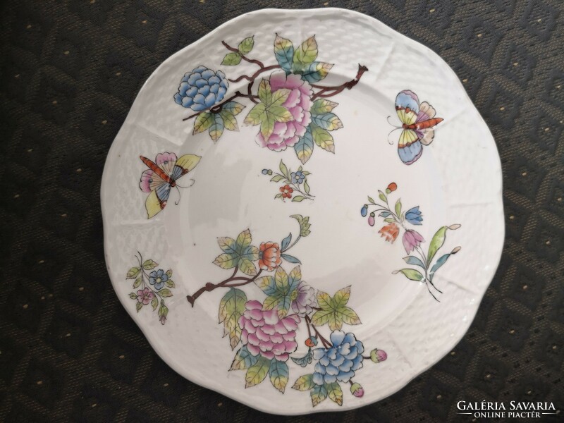 Antik Herendi Victoria mintás tányér, 1870-es évek