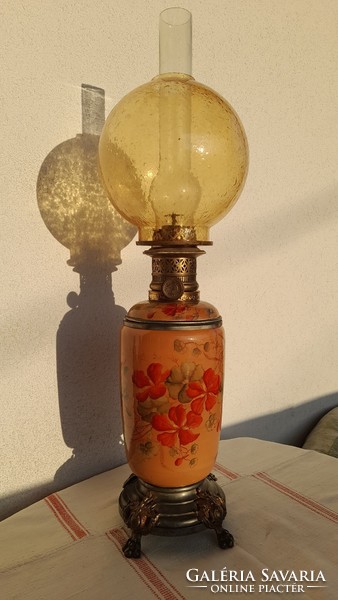 Josef steidl znaim large antique table kerosene lamp