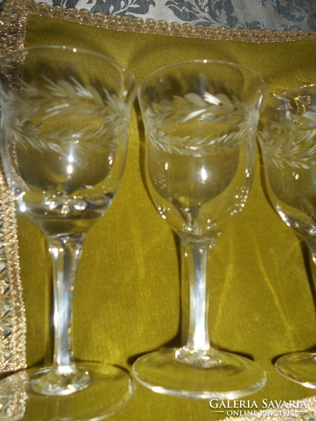 4 antique polished stemmed glasses (1920s), the price applies to 4
