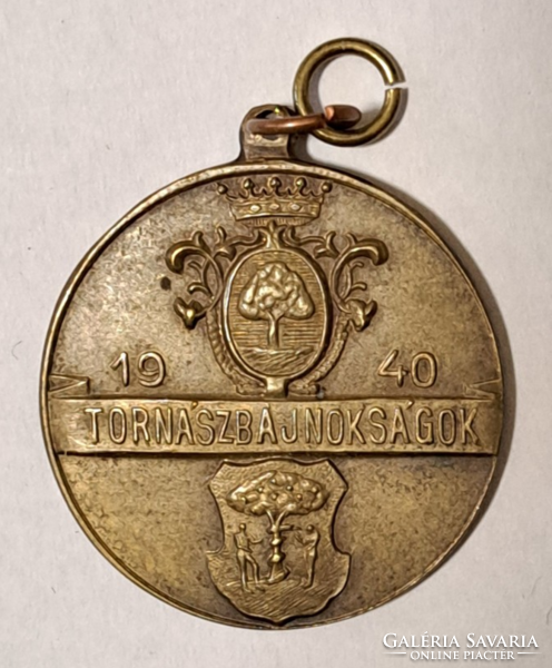 1940. Matolay Elek Gymnastics Championships sports medal (24)