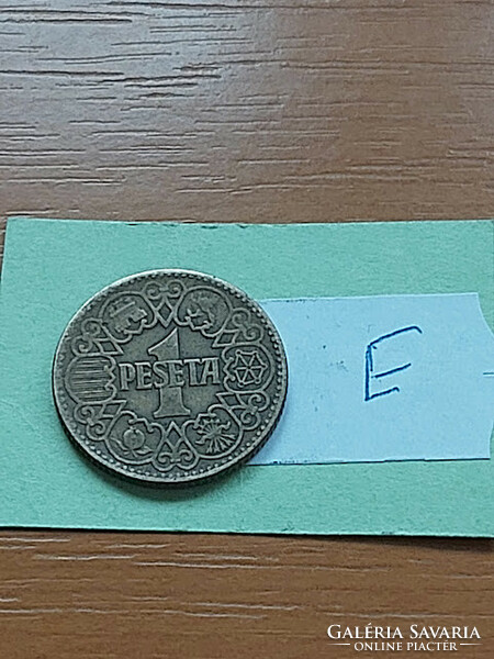 Spain 1 peseta 1944 aluminum bronze francisco franco #e