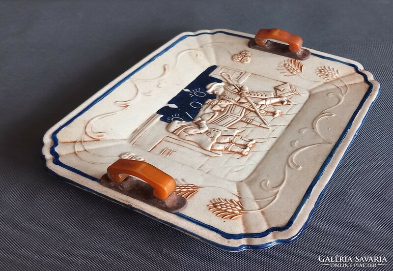 Antik Japán asztalközép bakelit fogantyúval ALKUDHATÓ Art deco design