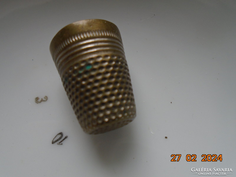 Antique copper thimble size 3