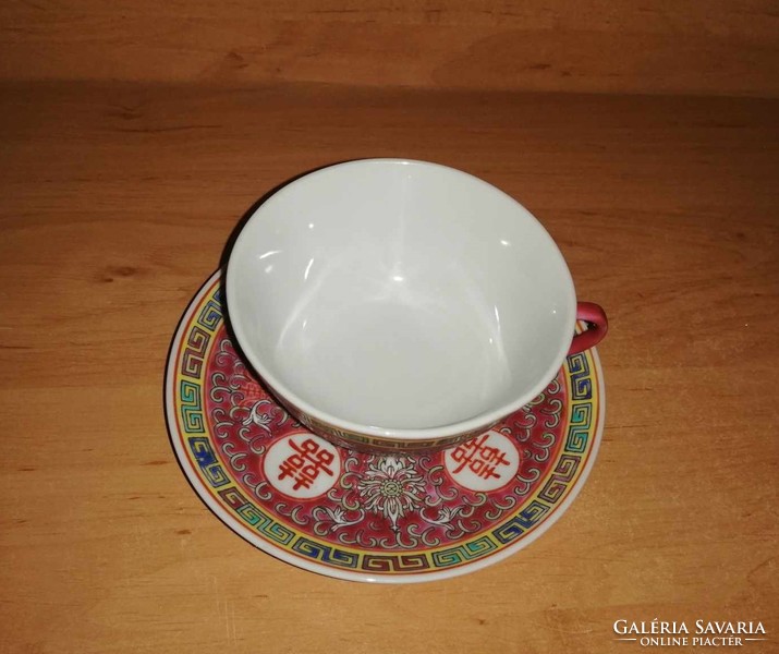 Nagyon szép kínai porcelán teás csésze aljjal (18/K)