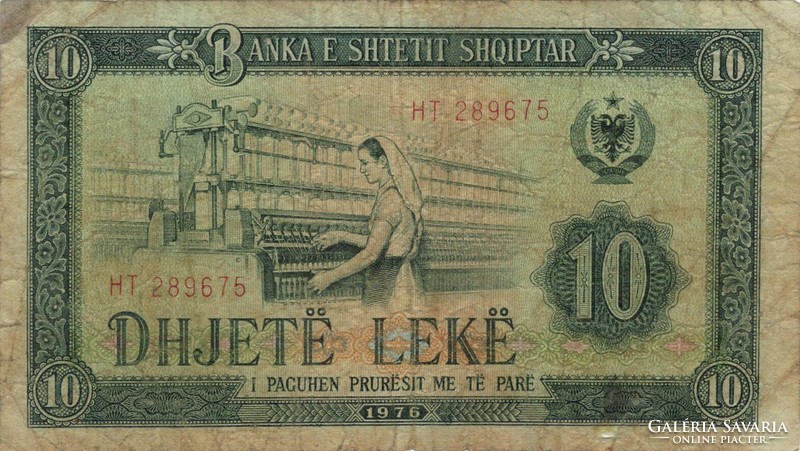 10 Leke lek 1976 Albania smaller obverse print!