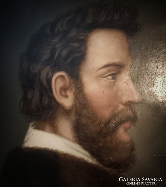 HUF 1 auction! Rarity! Titus Szent istvány 1822-1888 Slovak painter! Portrait of a bearded man!