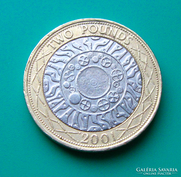 Egyesült Királyság – 2 font – 2001 - II. Erzsébet királynő