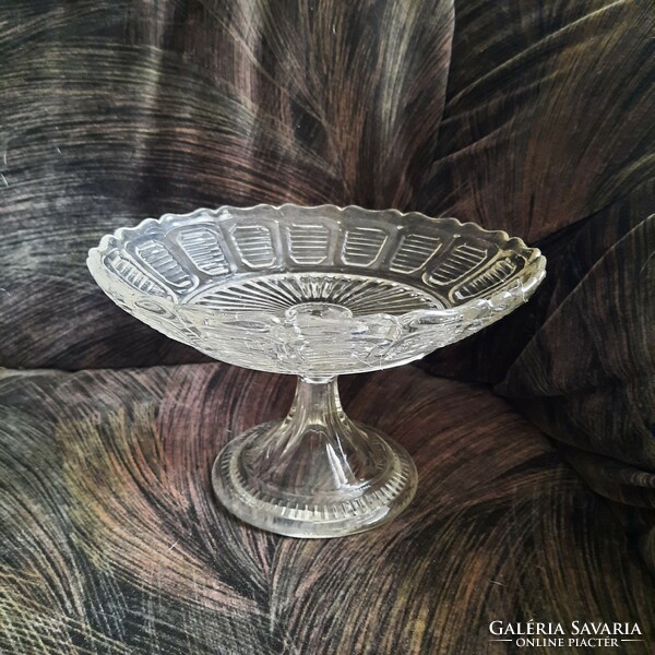 Molded glass base bowl/table centerpiece