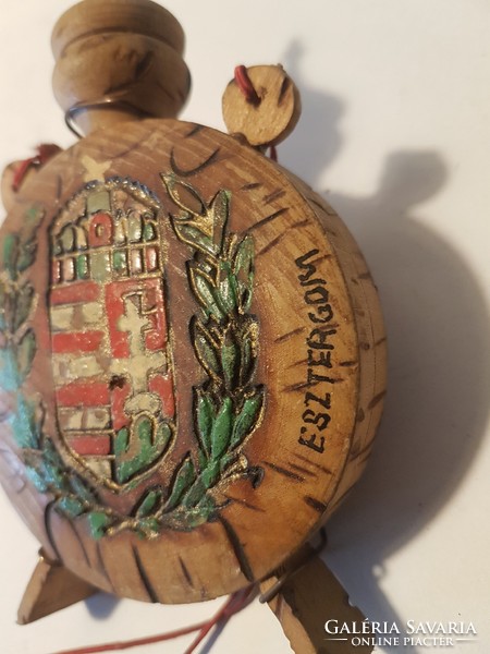 Old decorative water bottle with the inscription Esztergom