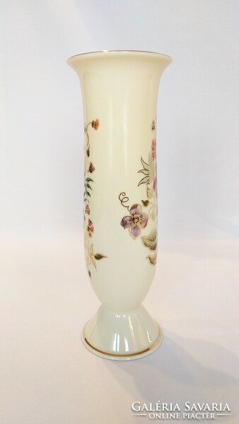 Zsolnay's hand-painted tall orchid vase. Flawless! (No.: 24/242.)