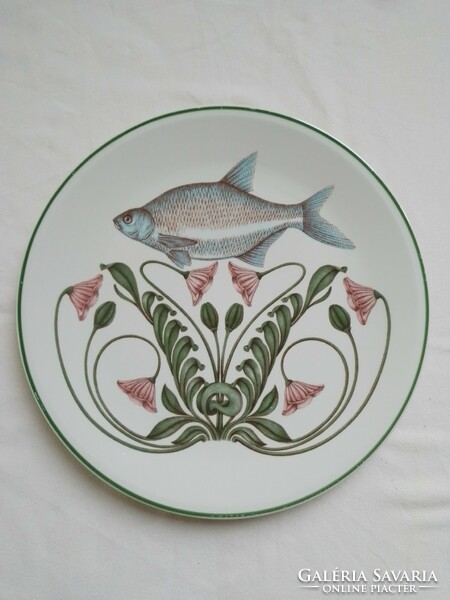 Villeroy and boch 4 piece fish fish porcelain bowl plate set flounder bream carp seaweed pattern